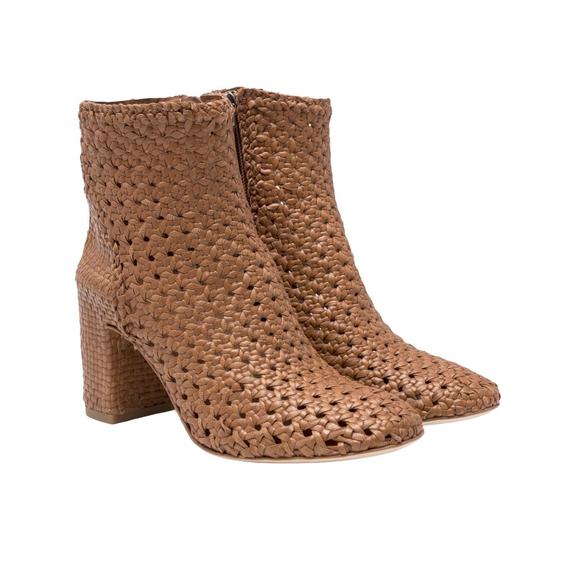 NEW DEL CARLO women's axis woven heeled boot in terra - Picture 1 of 3